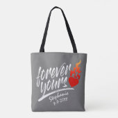 Forever Yours Custom Name Valentijn | Tote bag (Achterkant)