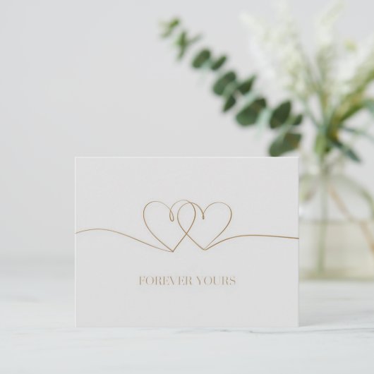 Forever Yours: Intertwined Hearts Design Briefkaart (Staand voorkant)