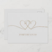 Forever Yours: Intertwined Hearts Design Briefkaart (Voorkant / Achterkant)