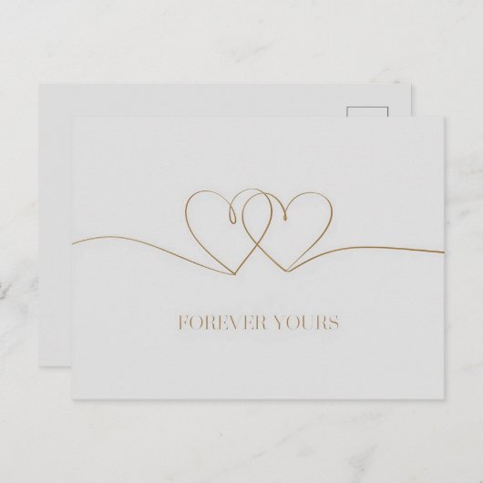 Forever Yours: Intertwined Hearts Design Briefkaart (Voorkant / Achterkant)