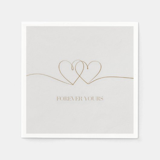 Forever Yours: Intertwined Hearts Design Servet (Voorkant)