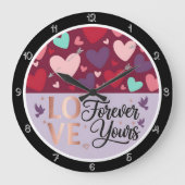 Forever Yours Love Heart Grote Klok (Voorkant)