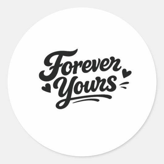 Forever Yours Romantic Script Sticker | Cute Love (Devant)