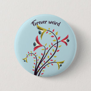Forever Zendige, kleurrijke bloemen die ogen uitst Ronde Button 5,7 Cm