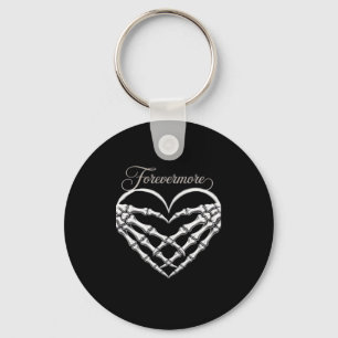 Forevermore Skeleton Hands Heart Gothic Romance Sleutelhanger