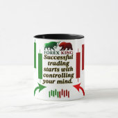Forex King Motivation Mug - Bull et ours (Centre)