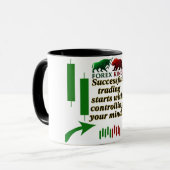 Forex King Motivation Mug - Bull et ours (Devant gauche)
