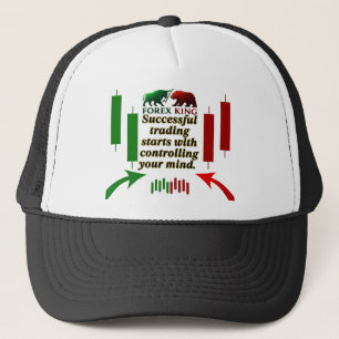 Forex King Trading Motivatie Cap – Stier en Beer Trucker Pet