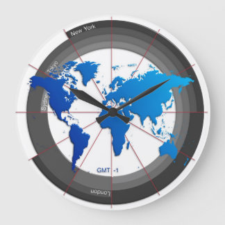 Forex Markets Timezone Clock GMT-1 Grote Klok