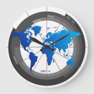 Forex Markets Timezone Clock GMT+1 uur Grote Klok