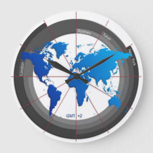 Forex Markets Timezone Clock GMT+2 uur Grote Klok