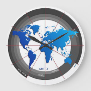 Forex Markets Timezone Clock GMT-5 Grote Klok
