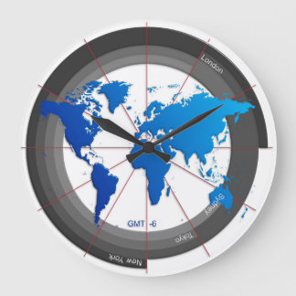 Forex Markets Timezone Clock GMT-6 Grote Klok