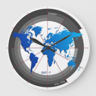 Forex Markets Timezone Clock GMT-7 Grote Klok