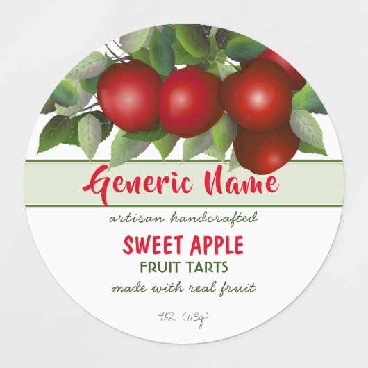 Forfait Apple Fruit Canning Étiquettes (Design 1)