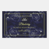 Forfait Floral Étiquette bleu foncé Rose Logo (Devant)