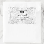 Forfait Floral noir et blanc Étiquette Logo (Sac)