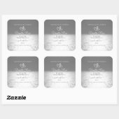 Forfait Silver Grey Ocean Étiquette (Feuille)