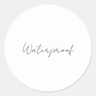 Forfait Water Proof Étiquette Black White Splash F