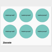 Forfait Water Proof Turquoise Blue Étiquette Splas (Feuille)
