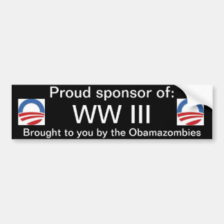 Forfaitaire sponsor van WW III Bumpersticker