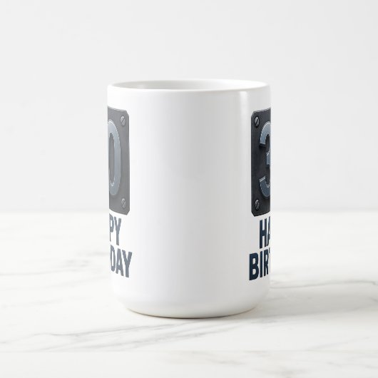 Forgé à 30 ans : Mug d'anniversaire industriel (Centre)