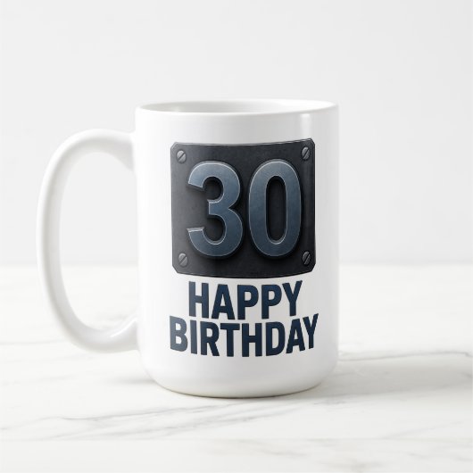 Forgé à 30 ans : Mug d'anniversaire industriel (Gauche)