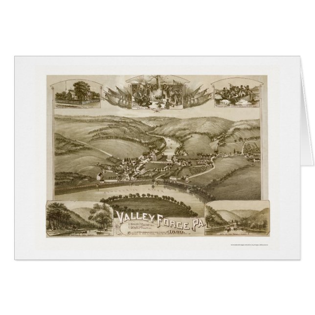 Forge de vallée, carte panoramique de PA - 1890 (Devant horizontal)