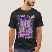 Forget me not Alzheimer's Awareness Elephant Purpl T-shirt (Voorkant)