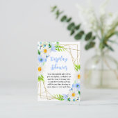 Forget-Me-Not and Daisies Baby Display Shower Informatiekaartje (Staand voorkant)