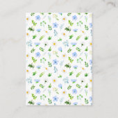Forget-Me-Not and Daisies Baby Display Shower Informatiekaartje (Achterkant)
