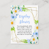 Forget-Me-Not and Daisies Baby Display Shower Informatiekaartje (Voorkant)