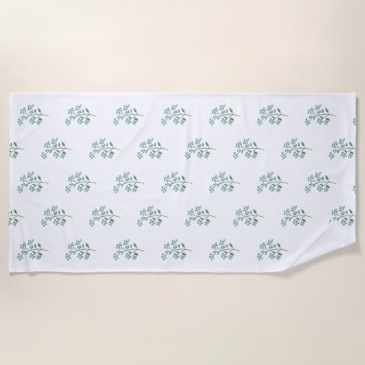 Forget Me Not Bloemen Preppy Studentenhuis of Hous Strandlaken (Voorkant)