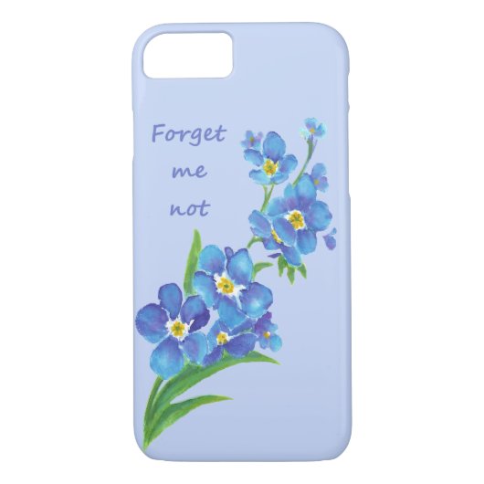 Forget-Me-Not Flower en Inspirerend Quote Case-Mate iPhone Case (Achterkant)