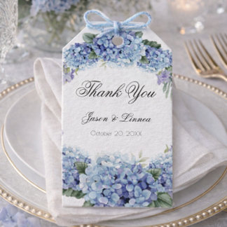 Forget-Me-Not Flowers Waterverf Elegante bruiloft Cadeaulabel