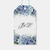 Forget-Me-Not Flowers Waterverf Elegante bruiloft Cadeaulabel (Achterkant)
