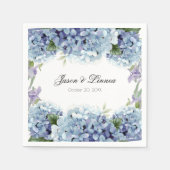 Forget-Me-Not Flowers Waterverf Elegante bruiloft Servet (Voorkant)