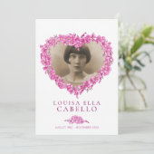 Forget-me-not funeral service programme fleur rose (Debout devant)