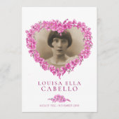 Forget-me-not funeral service programme fleur rose (Devant)