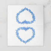 Forget-me-not heart art wedding blue white (Buitenkant ongevouwen)