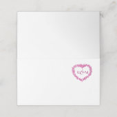 Forget-me-not heart art wedding pink white (Buitenkant ongevouwen)