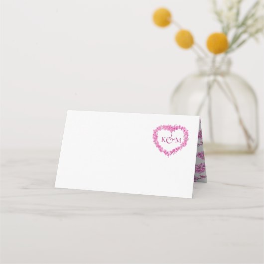 Forget-me-not heart art wedding pink white (Voorkant)