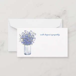 Forget-Me-Not In Memory Sympathie Herdenkingsbloem Notitiekaartje