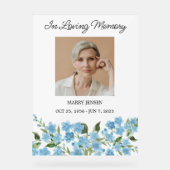 Forget me not Memorial Photo Funeral (Recto)