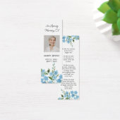 Forget me not Photo Funeral Memorial Bookmark (Bureau)