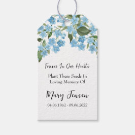 Forget me not Seed Packet Funeral Gift Tags Cadeaulabel