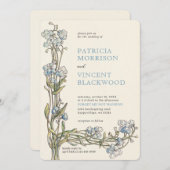  Forget Me Not Wedding Kaart (Voorkant / Achterkant)