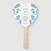 Forget-Me-Nots Blue Wildflower Wedding Program Handwaaier (Voorkant)