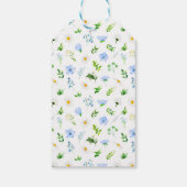 Forget-Me-Nots Floral Birthday Party Thank You Cadeaulabel (Achterkant)