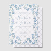  Forget Me Nots Floral Wedding Vellum Uitnodigingen (Offset (Uitnodiging))